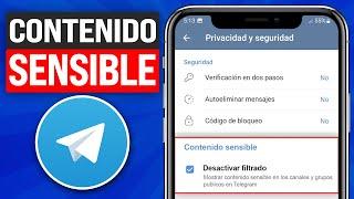  Cómo VER CONTENIDO SENSIBLE en TELEGRAM (2024) Activar Configuración