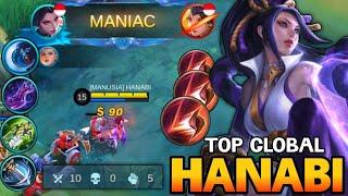 MANIAC! HANABI BEST BUILD 2021 | TOP GLOBAL HANABI GAMEPLAY | MOBILE LEGENDS