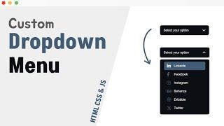 How to Custom Dropdown/Select Menu using HTML CSS JavaScript | @Bedicoder