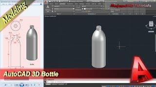 AutoCAD Design 3d Bottle Modeling Tutorial For Beginner