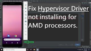 How to fix Hypervisor driver not installing for AMD processors || windows 10