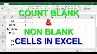 COUNT BLANK and NON BLANK CELLS in EXCEL