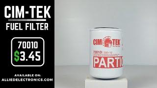 Cim-Tek 70010 Fuel Filter: Filter 10 Micron 1" 12 UNF 3/4" Flow 300-10