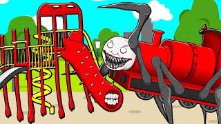 CHOO CHOO CHARLES VS THE EXTRA SLIDE! Cartoon Animation