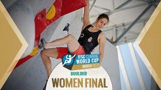 IFSC Women's Final World Cup Brixen Bouldering 2023