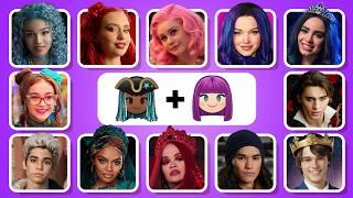 Guess the Descendants Characters by Emoji and Song  Descendants: The Rise Of Red: Red, Chloe, Mal