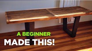 Turning pallet wood into a designer bench