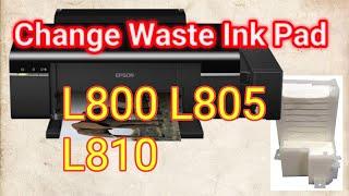 How To Change Waste Ink Pad Epson L800 L805 I Epson L800 L805 Waste Ink Pad Change #epson #wastepad
