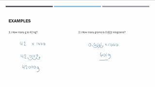 Metric Conversions: Converting kilograms to grams