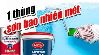 (Hỏi Đáp Thực Tế) 1 Thùng Sơn Được Bao Nhiêu m2 Vuông Tường? Xây Nhà Trọn Gói