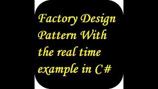 Simple Factory & Factory Design Pattern With the real-time example in C#