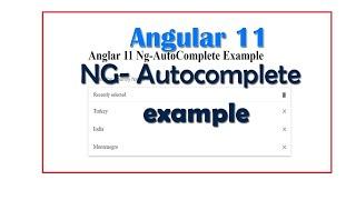 Angular 11 ng Autocomplete example in Hindi, ng-AutoComplete in angular,angular 11 tutorial in hindi