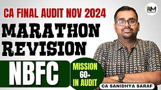 NBFC | Revise in 40 min | CA Final Audit | Marathon Revision for Nov 2024 | CA Sanidhya Saraf