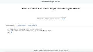 Check broken images and links