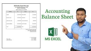 How to Create Balance Sheet in Microsoft Excel | Accounting Balance Sheet in Excel