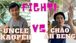 UNCLE and AH BENG fight at hawker center! Full Viral Clip!