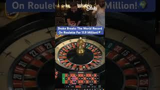 Drake Breaks The World Record On Roulette For 11.9 Million! #drake #roulette #casino #maxwin #bigwin