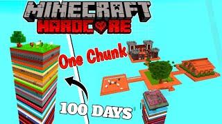 I Survived 100 Days On One Chunk Random Layer In Minecraft | Minecraft Pe | Hindi