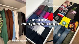 organizando meu guarda roupa novo