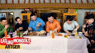 Giant Beef Brisket for Mighty Mongolian Wrestlers & MongolZ Team! Mukbang Nomads | Eat Like Mongols