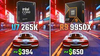 INTEL ULTRA 7 265K vs RYZEN 9 9950X | Test in 6 Games