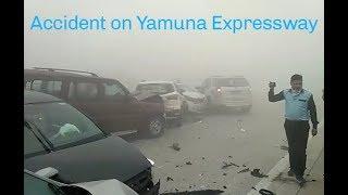 Worst Accident on Yamuna Expressway  due to dense fog and Smog | Drive and Ride safe Guys |