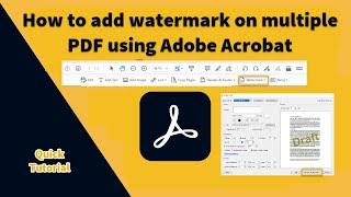 How to add watermark to multiple pdf files