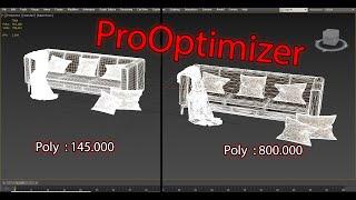 Reducing the polygons and size of 3ds max block (ProOptimizer)