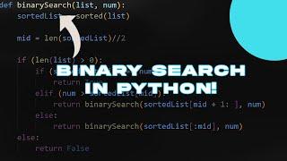 Binary Search in Python (Recursively)