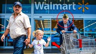 Girl Waves to Veteran at Walmart, Military Instincts Sense Something Off, So He Takes Action!