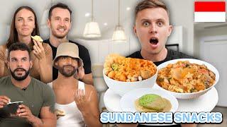 Westerners try SUNDANESE SNACKS in Indonesia