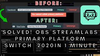 How to Switch or Change Streamlabs Primary Account 2020 Quick Tutorial