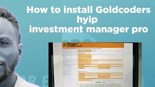 How to install goldcoders hyip manager pro in cpanel || install hyip script in cpanel. @hyip