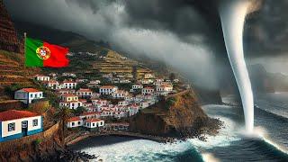 Portugal Now ! Waterspout Strikes Ponta do Sol, Madeira – Incredible Scenes Today