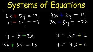 Solving Systems of Equations By Elimination & Substitution With 2 Variables