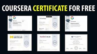 HOW TO GET FREE COURSERA CERTIFICATES (Financial Aid Guide 2024)