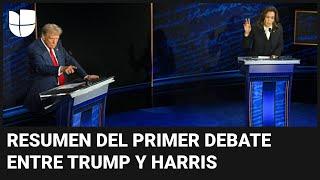 Economía e inmigración: resumen del primer debate presidencial entre Kamala Harris y Donald Trump