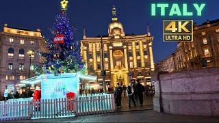 Walking Tour of Via Dante Milan: Stunning Christmas Lights Display 2024 | Virtual Travel in Italy