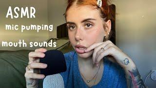 ASMR mic pumping, swirling and scratching with layered mouth sounds FOR SLEEP