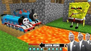 TRAPS for Smallest THOMAS THE TANK ENGINE.EXE from SPONGEBOB.EXE in Minecraft - Coffin Meme