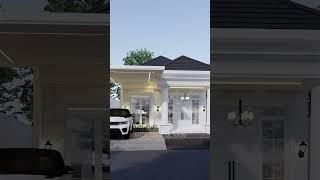 Desain rumah klasik modern 1 lantai