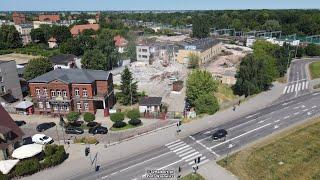 Malbork. Wyburzanie dawnego Pemalu. Zobacz wideo z drona