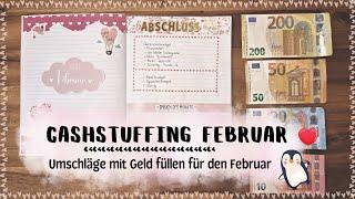 Cashstuffing Februar 2023Die Umschläge mit Geld füllen I Sparen mit der Umschlagmethode