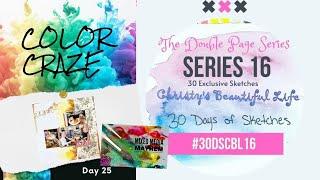 Scrapbooking Process Video: Family All Together (Color Craze Day 25/Mixed Media/30 Days of Sketches)