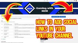 How to add  #Social Links in your #Youtube #Banner/Channel Art | #Facebook Instagram | Tech with MZM