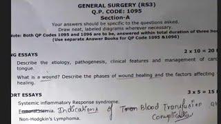 Surgery Final Year Question paper solved exam MBBS revision