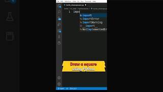 Draw a square using Python #shorts #malayalamshorts