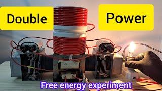 Make Double Power Generator! - Free Energy Project