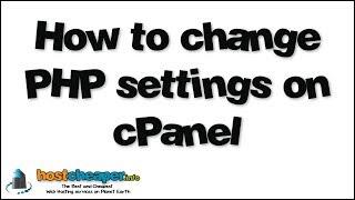 How to change PHP settings on cPanel