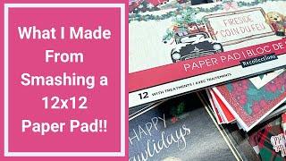 Cards, Tags, Decor, Scrapbook Layouts and More - How I Smashed a 12x12 Paper Pad